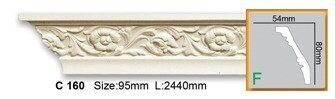 Карниз поліуретановий з орнаментом Gaudi Decor C 160