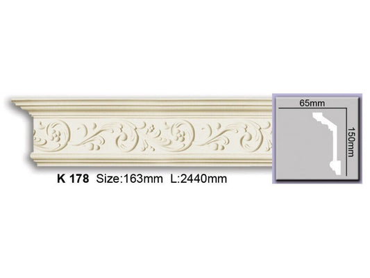 Карниз з орнаментом поліуретановий Harmony K 178 Flexi