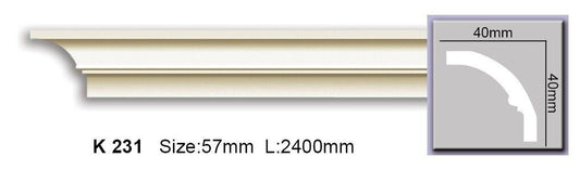 Карниз гладкий поліуретановий Harmony K 231