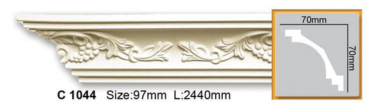 Карниз поліуретановий з орнаментом Gaudi Decor C 1044 Flexi