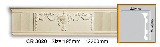 Молдинг поліуретановий з орнаментом Gaudi Decor CR 3020 Flexi