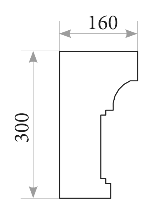 Капітель пілястри PL 105k