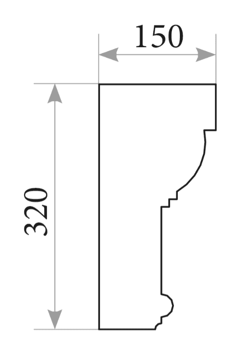 Капітель пілястри PL 106k