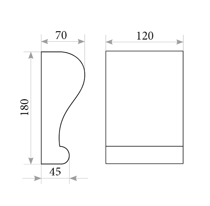 фасадний декор Консоль KS 106 - лео декор LEO - DECOR