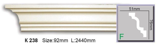 Карниз гладкий поліуретановий Harmony K 238 Flexi