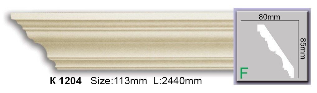 Карниз гладкий поліуретановий Harmony K 1204 Flexi