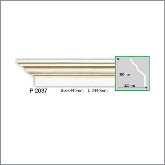 Карниз поліуретановий гладкий Gaudi Decor P 2037