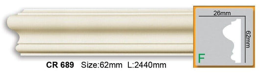 Молдинг поліуретановий гладкий Gaudi Decor CR 689 Flexi