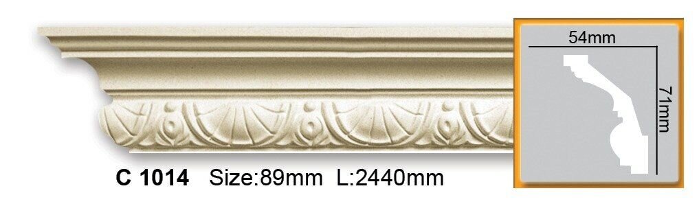 Карниз поліуретановий з орнаментом Gaudi Decor C 1014 Flexi