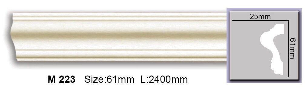 Молдинг гладкий поліуретановий Harmony M 223 Flexi