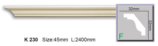 Карниз гладкий поліуретановий Harmony K 230