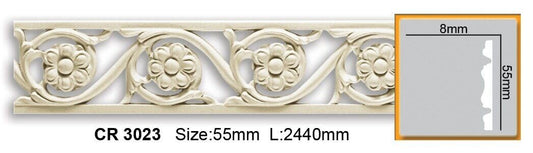 Молдинг поліуретановий з орнаментом Gaudi Decor CR 3023