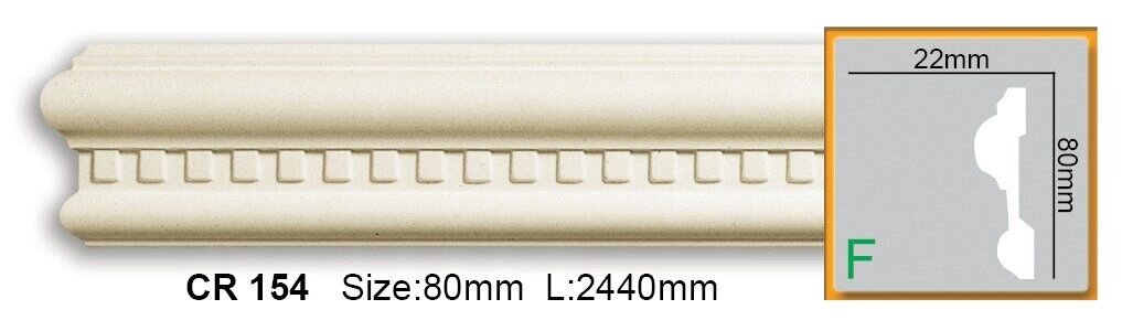 Молдинг поліуретановий з орнаментом Gaudi Decor CR 154