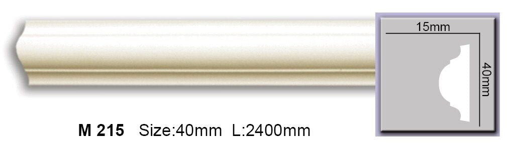 Молдинг гладкий поліуретановий Harmony M 215 Flexi
