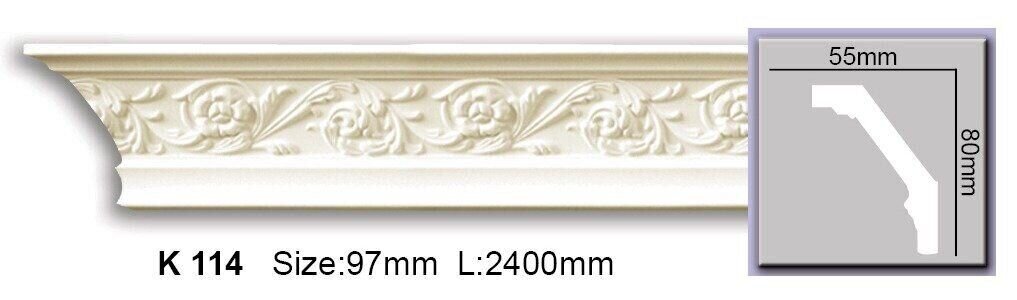 Карниз з орнаментом поліуретановий Harmony K 114 Flexi