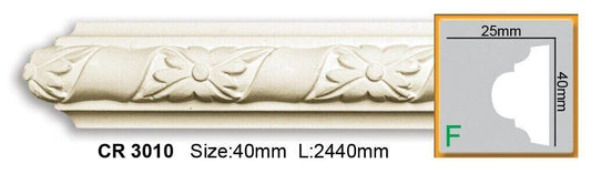 Молдинг поліуретановий з орнаментом Gaudi Decor CR 3010
