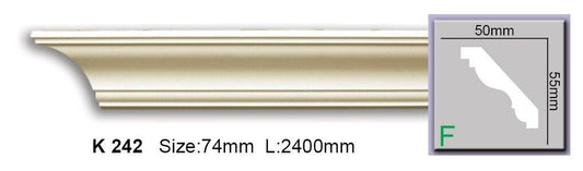 Карниз гладкий поліуретановий Harmony K 242 Flexi