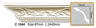 Карниз поліуретановий з орнаментом Gaudi Decor C 1044