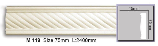 Молдинг з орнаментом поліуретановий Harmony M 119 Flexi