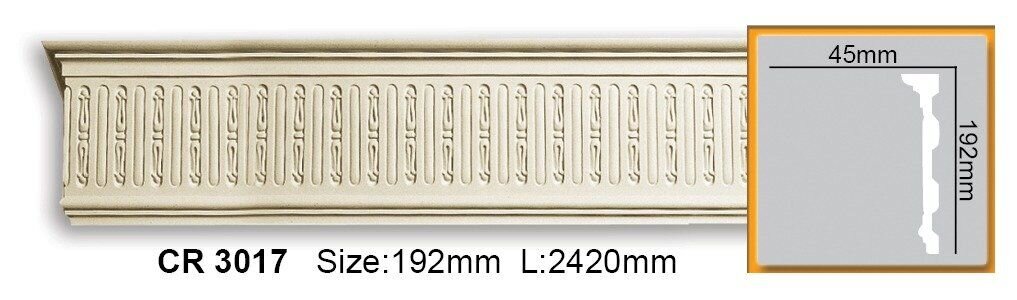Молдинг поліуретановий з орнаментом Gaudi Decor CR 3017
