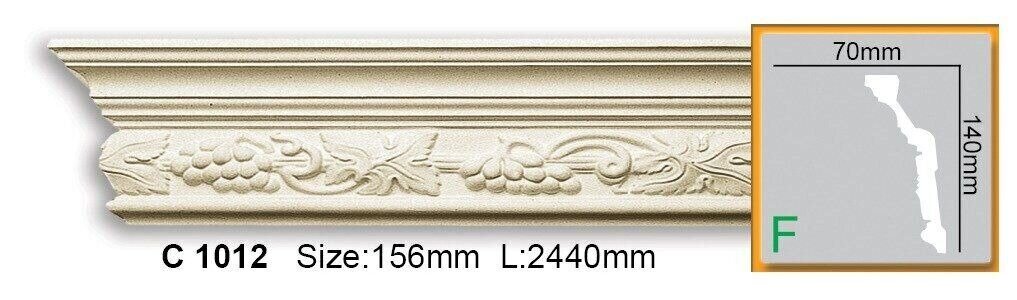 Карниз поліуретановий з орнаментом Gaudi Decor C 1012 Flexi