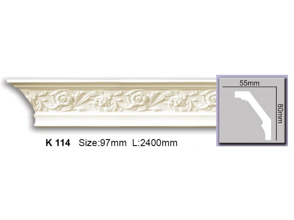 Карниз з орнаментом поліуретановий Harmony K114 Flexi