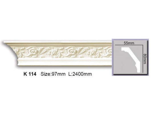 Карниз з орнаментом поліуретановий Harmony K114 Flexi