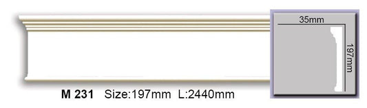 Молдинг гладкий поліуретановий Harmony M 231