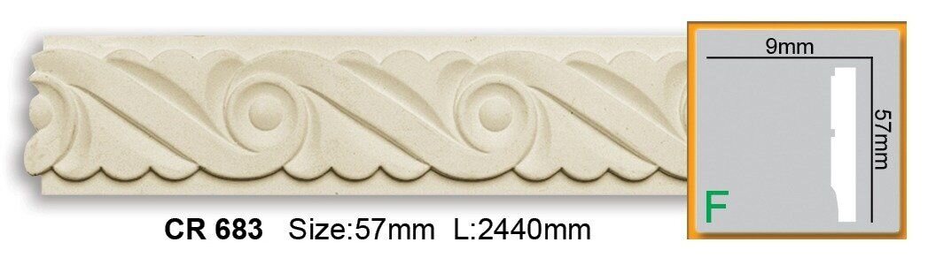 Молдинг поліуретановий з орнаментом Gaudi Decor CR 683