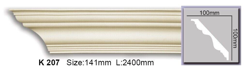 Карниз гладкий поліуретановий Harmony K 207 Flexi