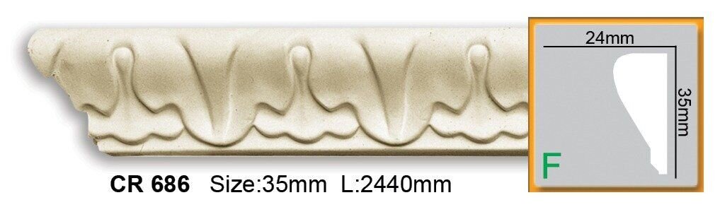 Молдинг поліуретановий з орнаментом Gaudi Decor CR 686 Flexi