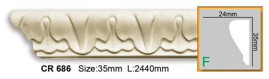 Молдинг поліуретановий з орнаментом Gaudi Decor CR 686 Flexi