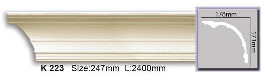 Карниз гладкий поліуретановий Harmony K 223
