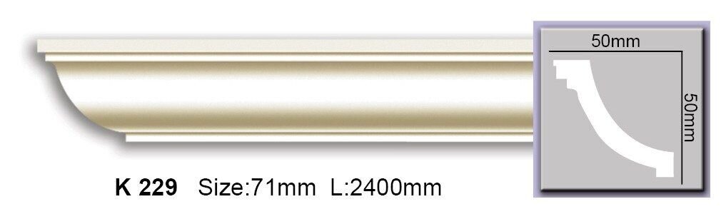 Карниз гладкий поліуретановий Harmony K 229