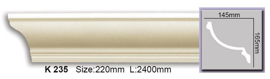 Карниз гладкий поліуретановий Harmony K 235