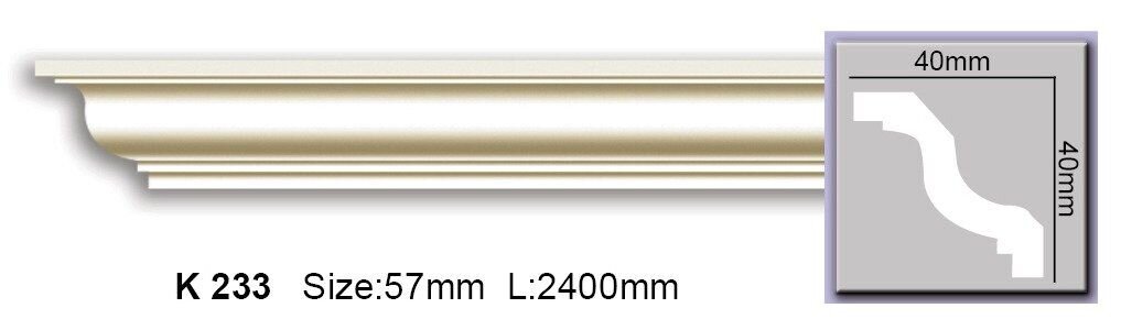 Карниз гладкий поліуретановий Harmony K 233