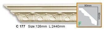 Карниз поліуретановий з орнаментом Gaudi Decor C 177