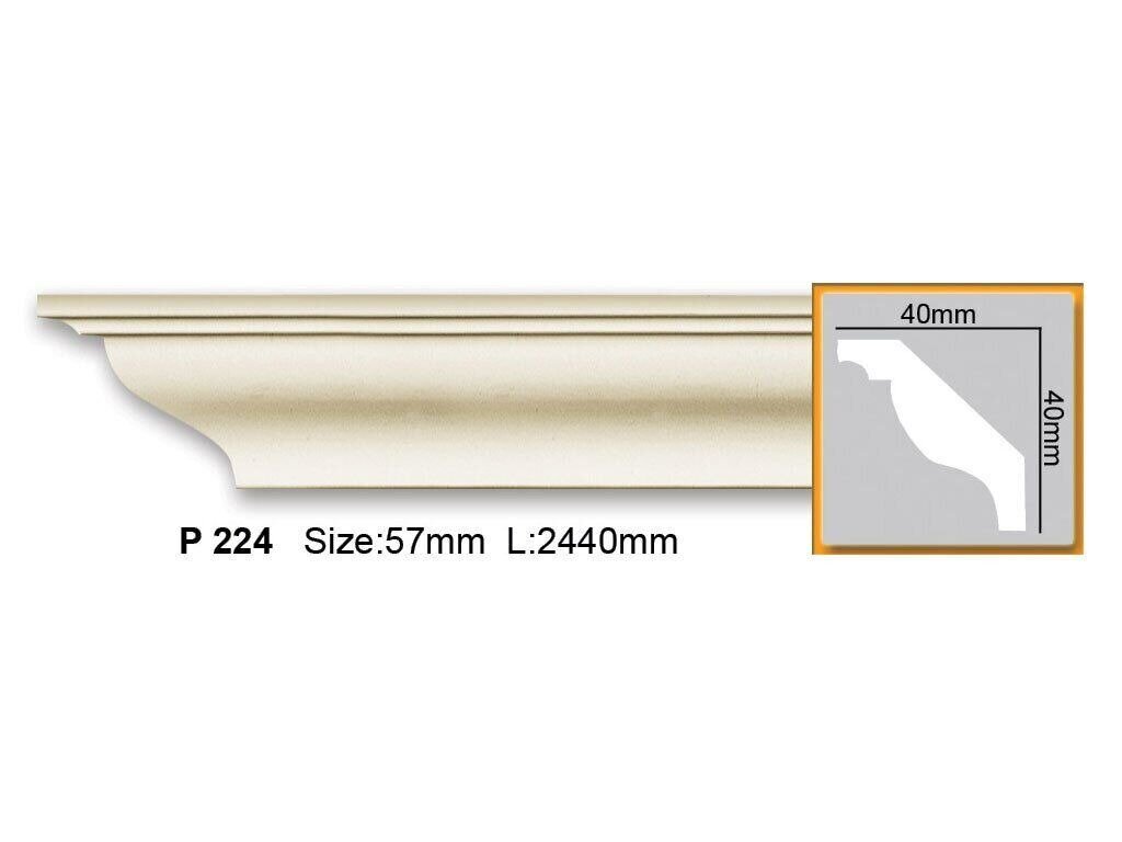 Карниз поліуретановий гладкий Gaudi Decor P 224 Flexi