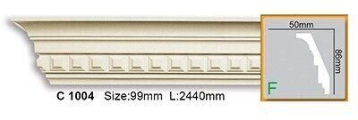 Карниз поліуретановий з орнаментом Gaudi Decor C 1004 Flexi
