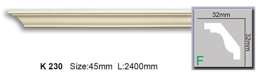 Карниз гладкий поліуретановий Harmony K 230 Flexi