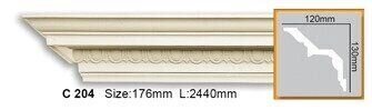 Карниз поліуретановий з орнаментом Gaudi Decor C 204