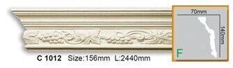 Карниз поліуретановий з орнаментом Gaudi Decor C 1012