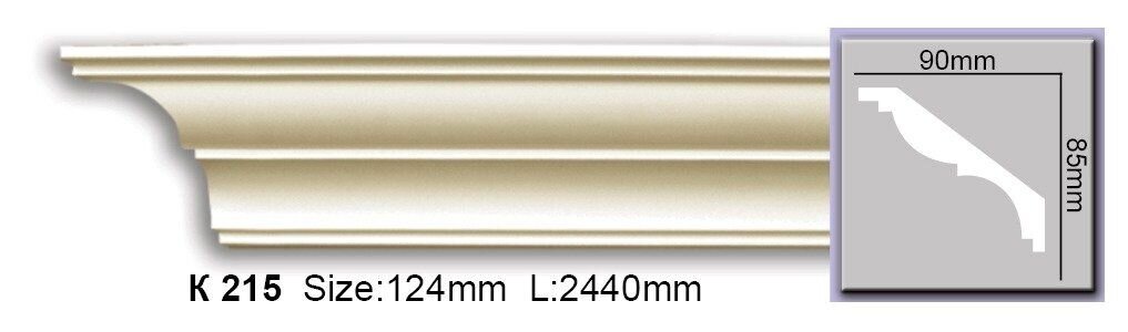 Карниз гладкий поліуретановий Harmony K 215 Flexi
