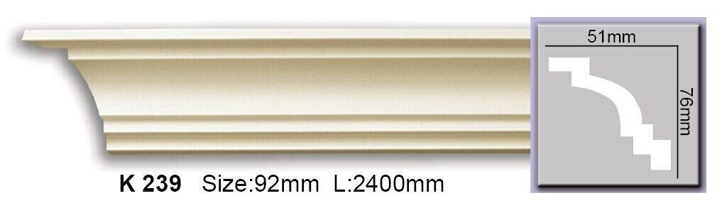 Карниз гладкий поліуретановий Harmony K 239 Flexi