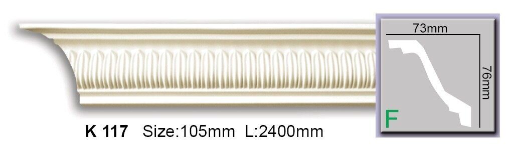 Карниз з орнаментом поліуретановий Harmony K 117 Flexi
