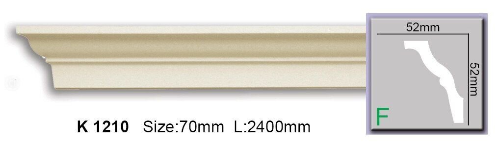 Карниз гладкий поліуретановий Harmony K 1210 Flexi