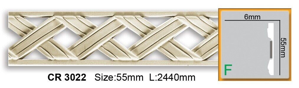 Молдинг поліуретановий з орнаментом Gaudi Decor CR 3022