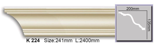 Карниз гладкий поліуретановий Harmony K 224