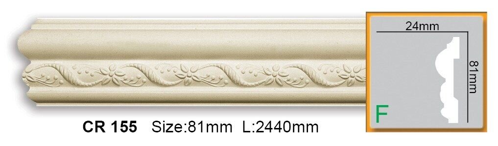 Молдинг поліуретановий з орнаментом Gaudi Decor CR 155