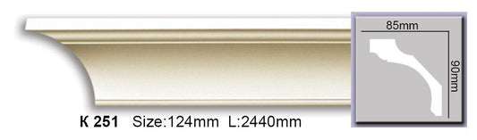Карниз гладкий поліуретановий Harmony K 251